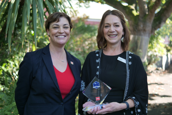 MS Australia Deputy CEO Dr Julia Morahan with Belinda Bardsley